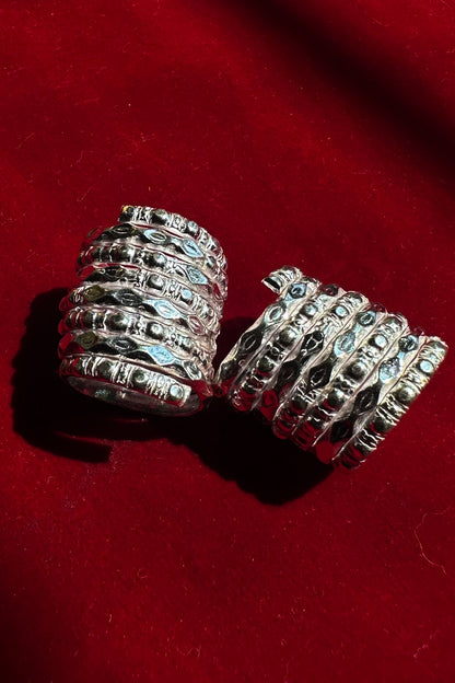 Silver Hammer Spiral Ring