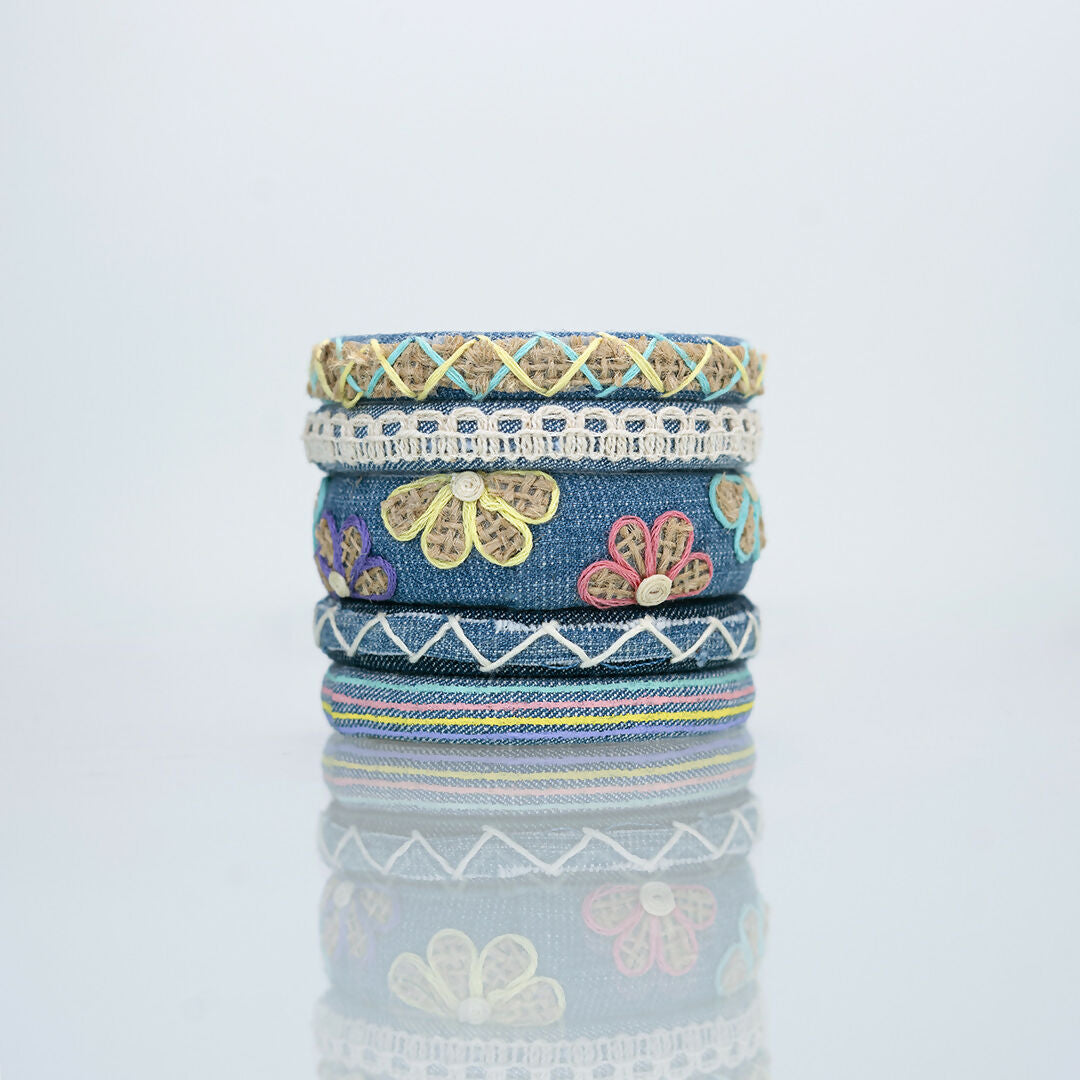 Majesty Denim Bangle Set