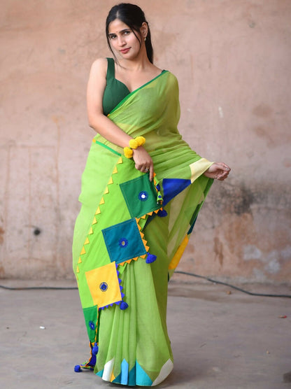 अंगूरी Light Green Saree