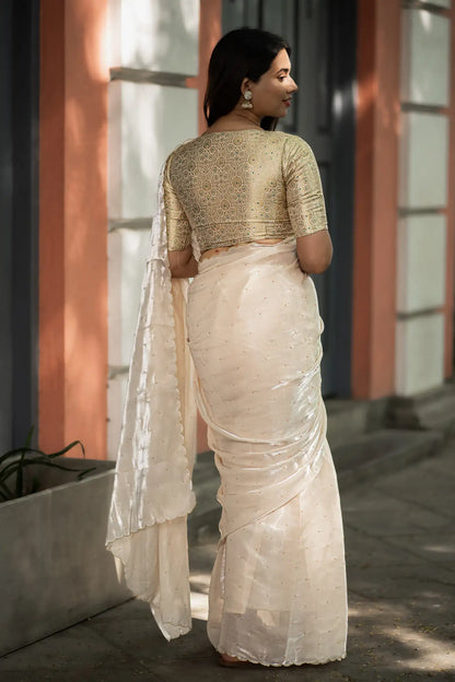 Scallop Border Organza Saree