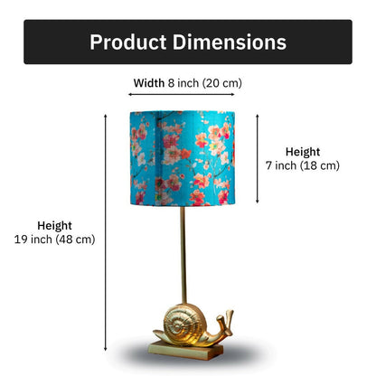 The Snail Lamp (Floral Cyan)