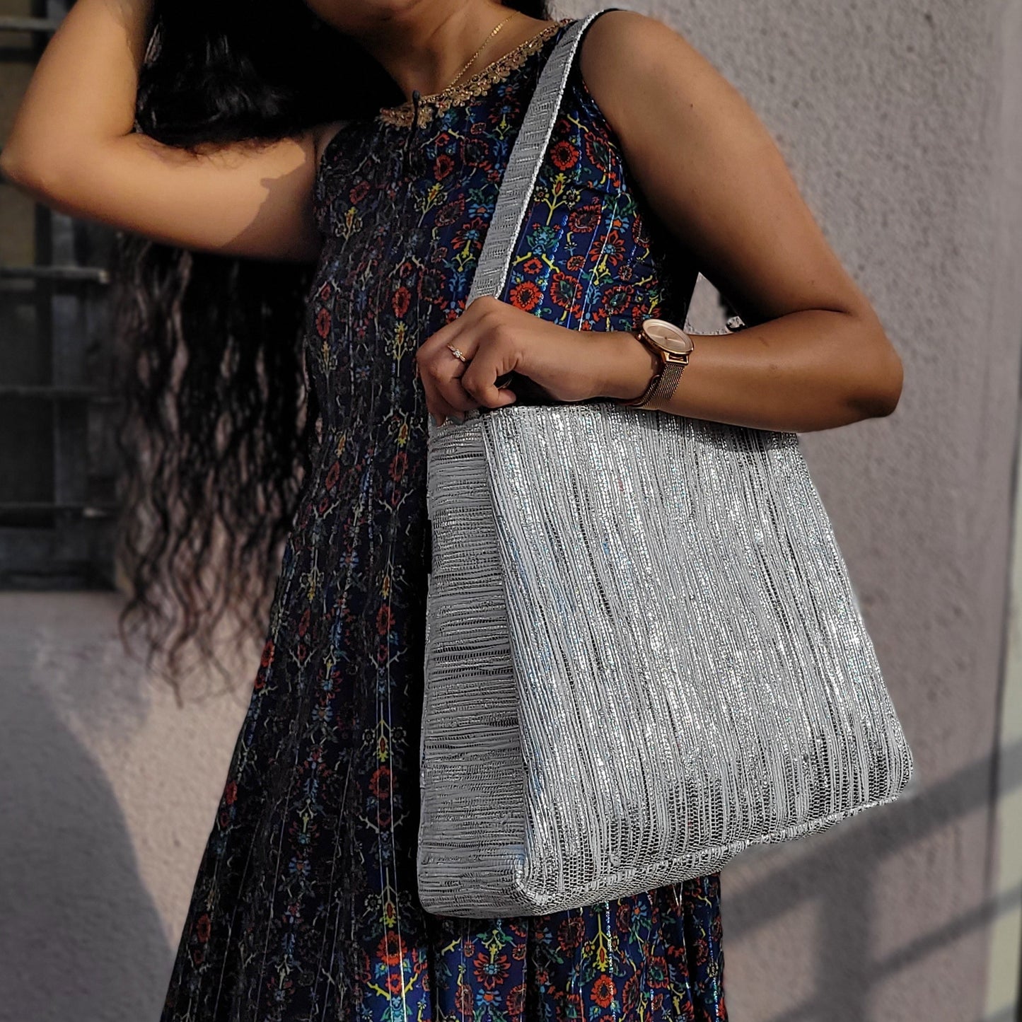 Upcycled Handwoven: Trapeze Tote 