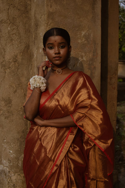 Tripataka Gold Tissue Saree