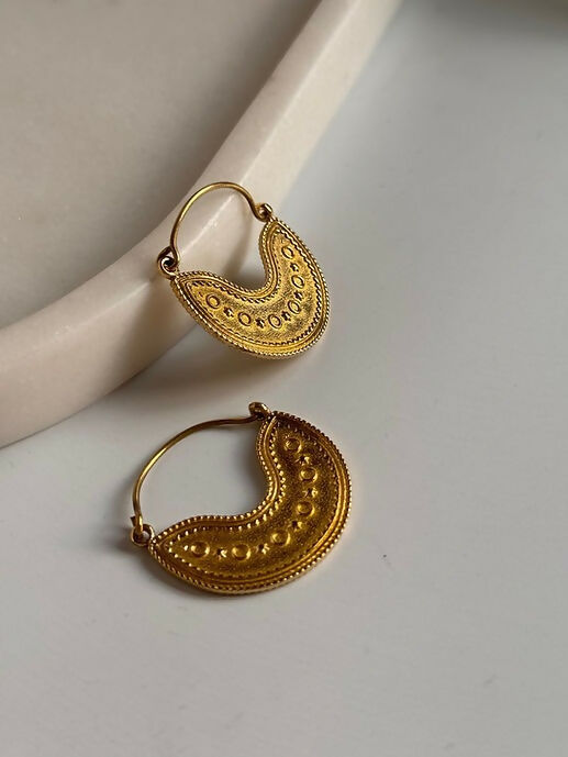 Moonlight Brass Earrings