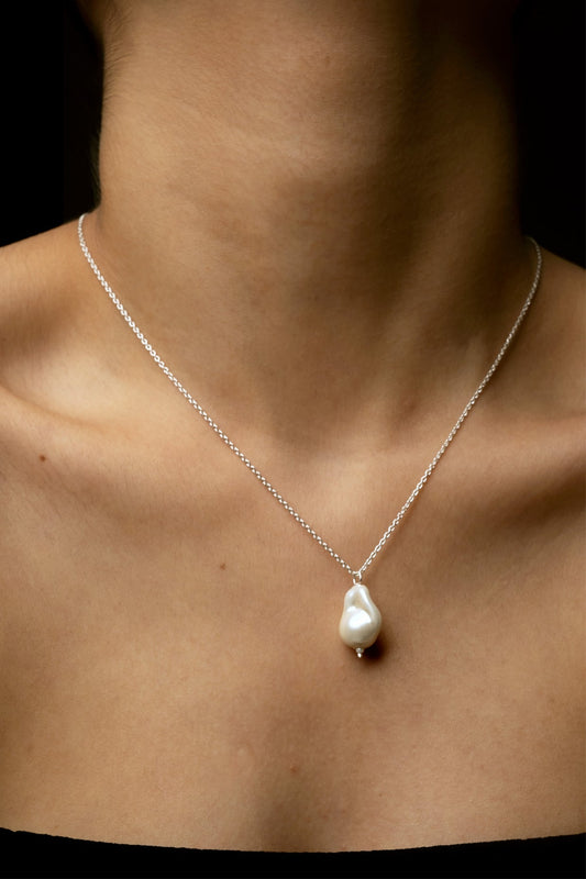 Uma Single Organic Pearl Pendant