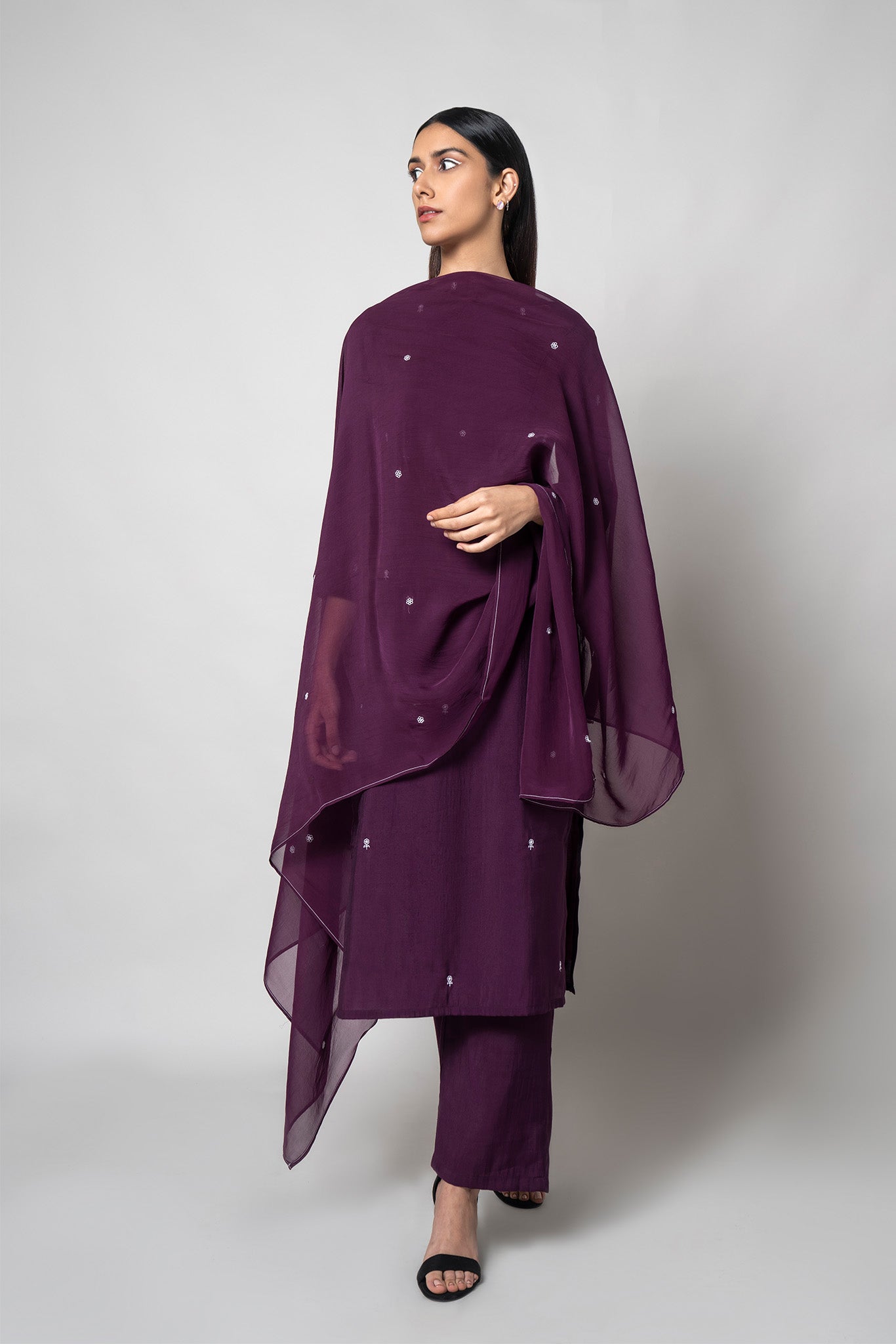 Plum Purple Kurta Set