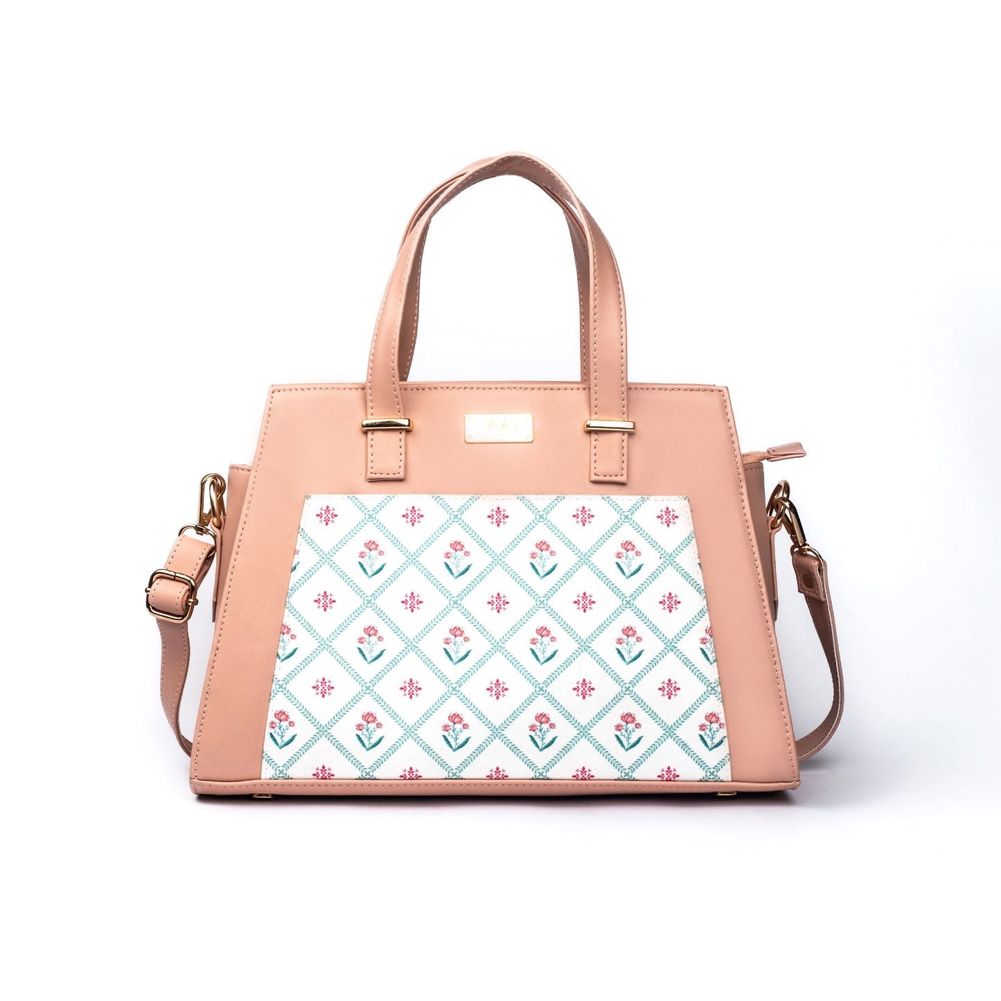 Coral Blossom Handbag