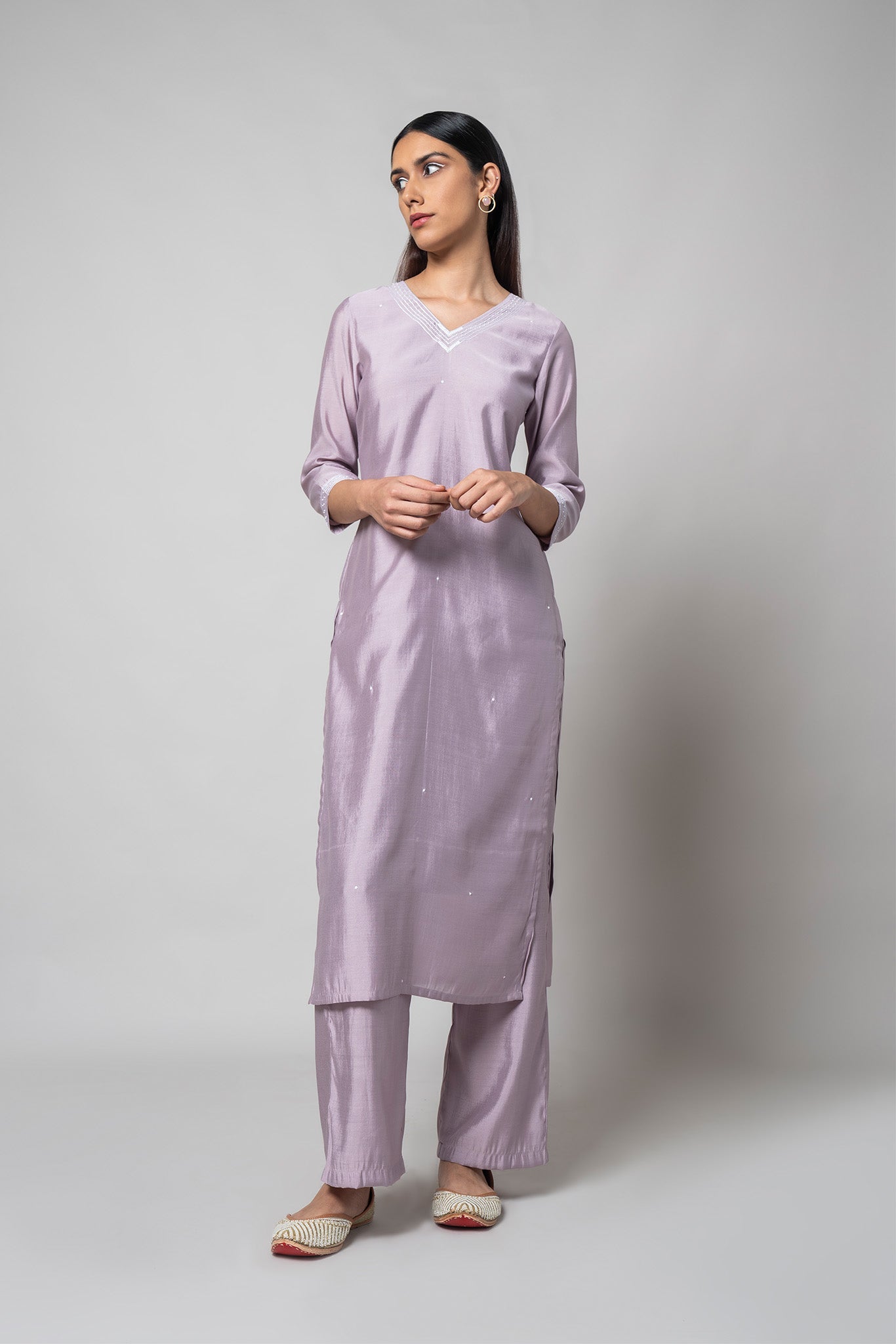 Wisteria Purple Kurta Set