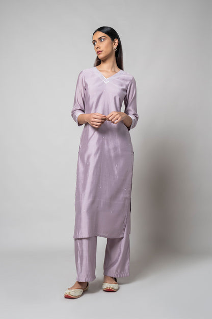 Wisteria Purple Kurta Set