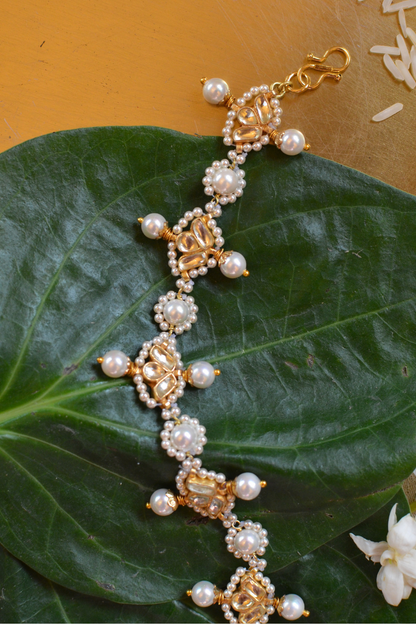 Pearl Crown Polki Bracelet