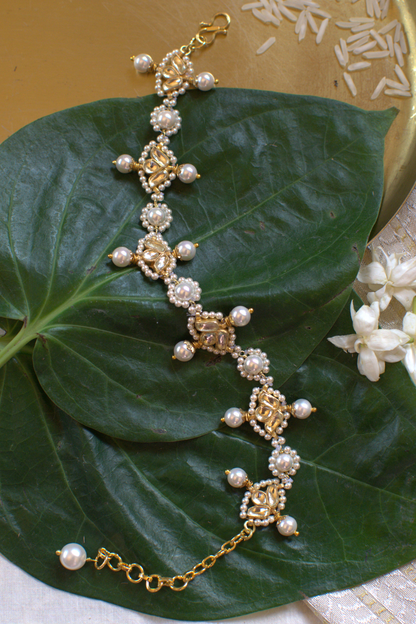 Pearl Crown Polki Bracelet