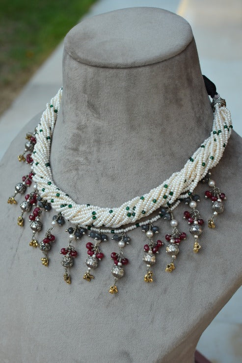 Twisted Cheed Beads Necklace