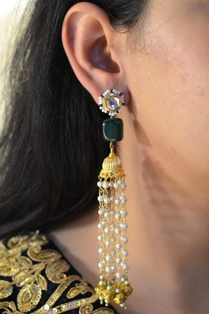 Green Tumble Jhumkis