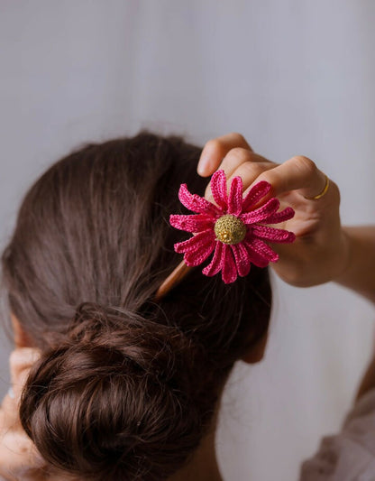 Hairstick ~ Pink Daisy