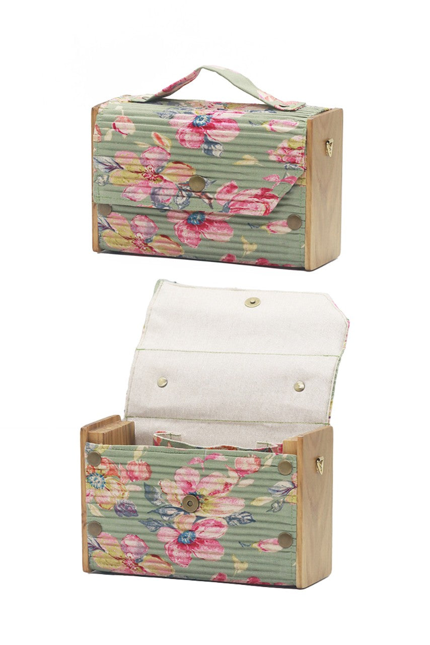 Vintage Blossom 4 in 1 Changeable Sleeve Box Clutch