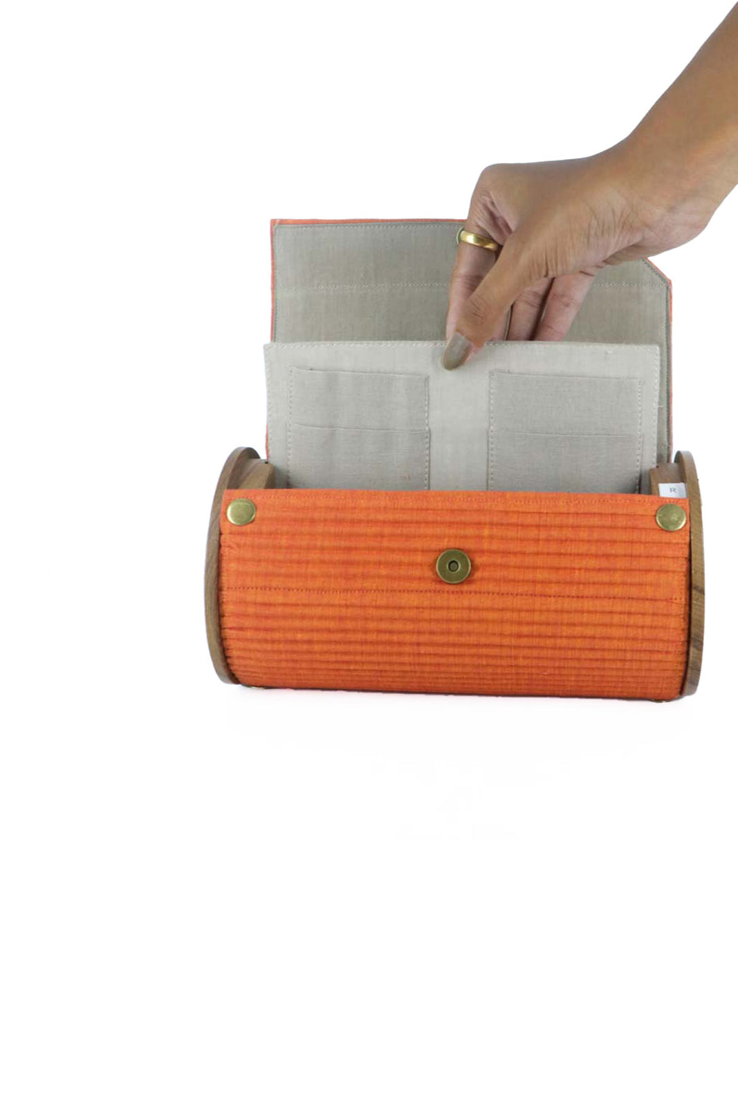 Garden Gala & Saffron Sun Round Clutch - Changeable Sleeve