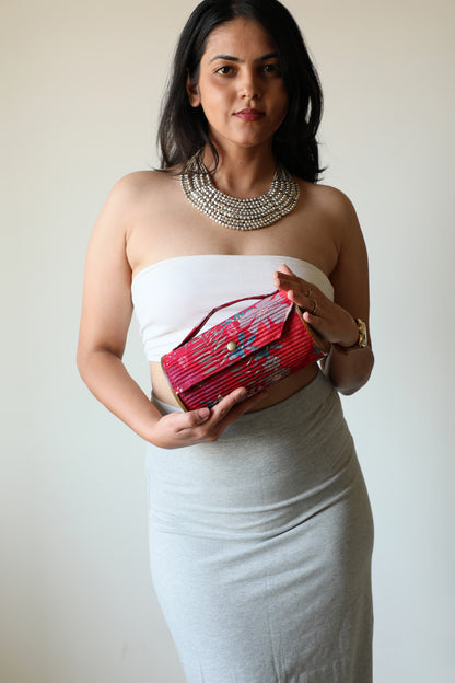 Petal Perfection & Sky Round Clutch - Changeable Sleeve