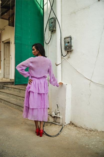 Ember Purple Organza Shirt