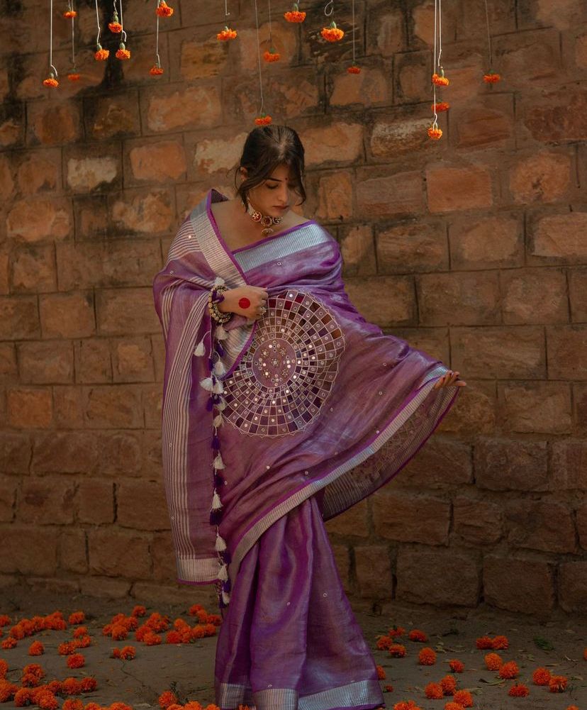 Lavender Inayat Saree