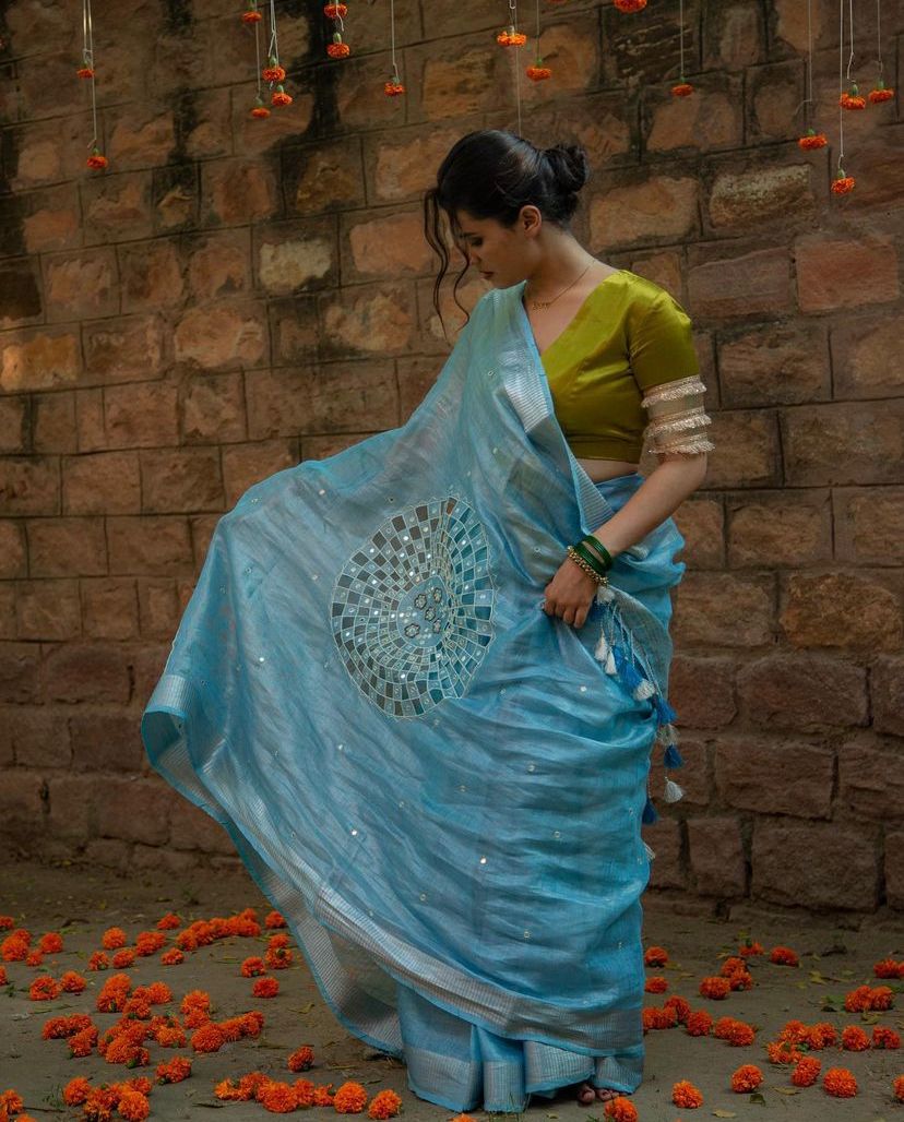 Sky Blue Inayat Saree