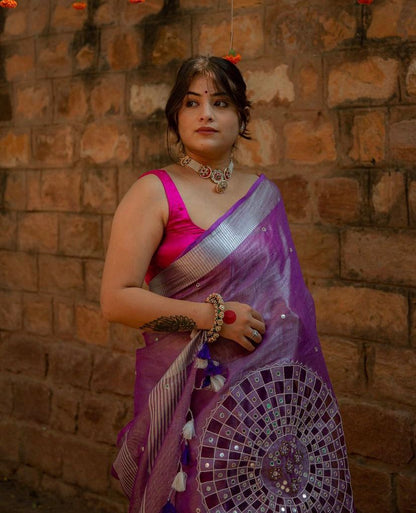 Lavender Inayat Saree