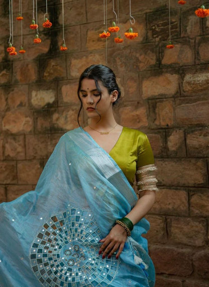 Sky Blue Inayat Saree