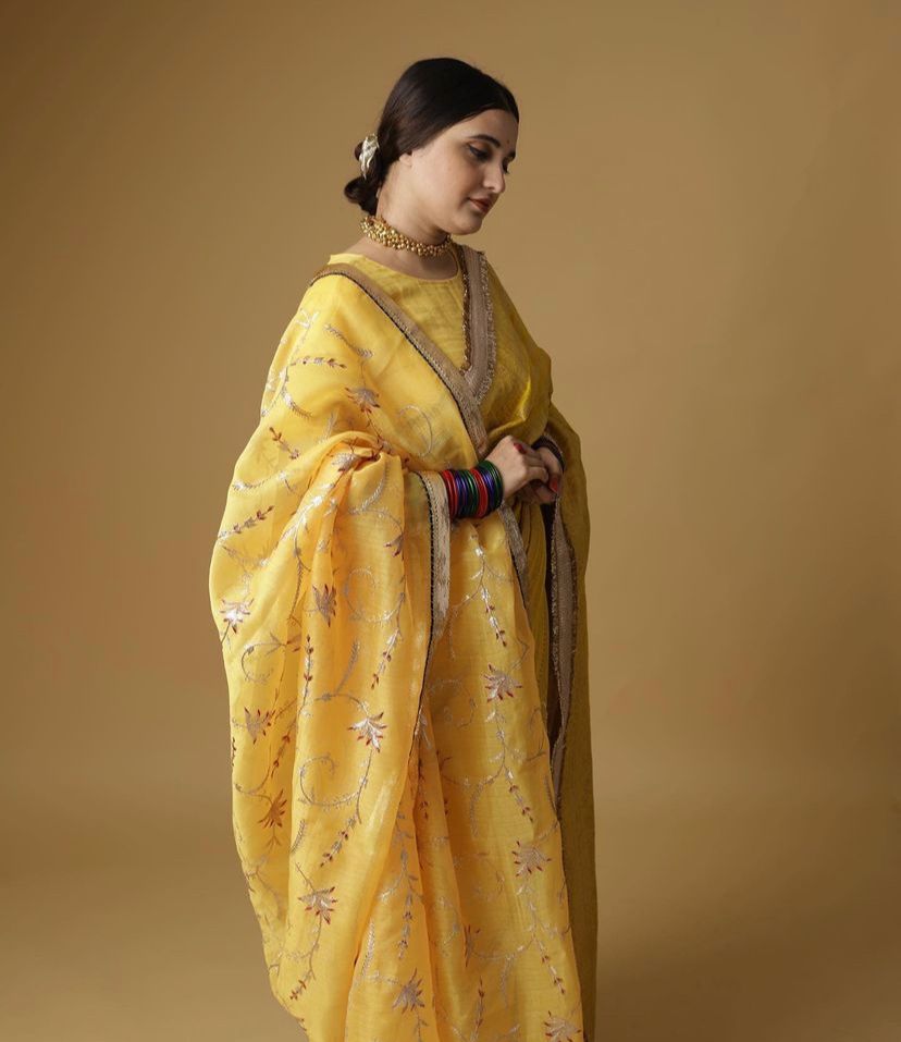 Yellow Aayat Saree