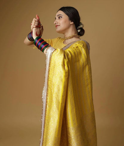 Yellow Aayat Saree