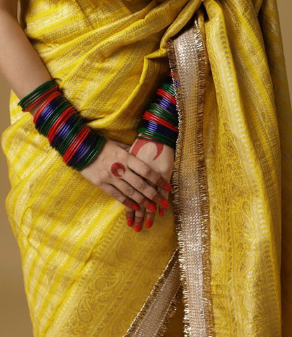 Yellow Aayat Saree