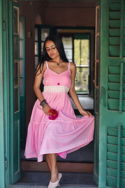 Gal Mithi Mithi Hand-woven Cotton Dress