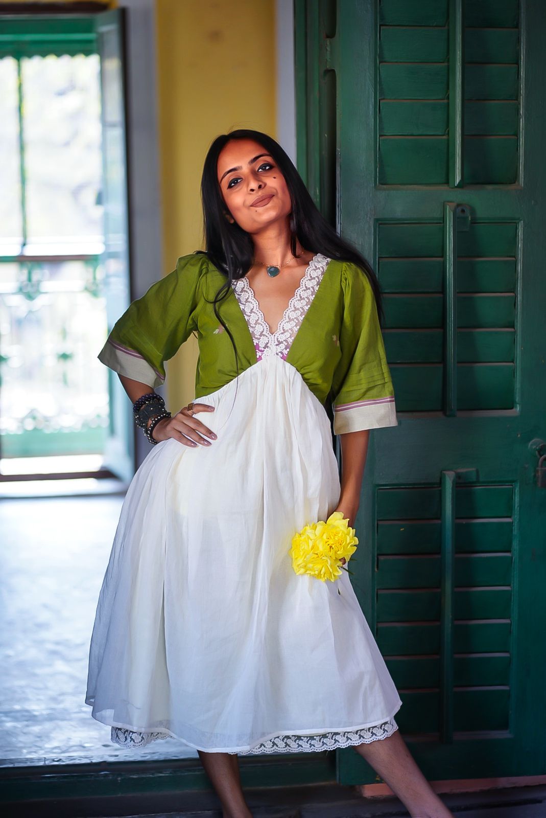 Whispers of Spring Cotton Dress