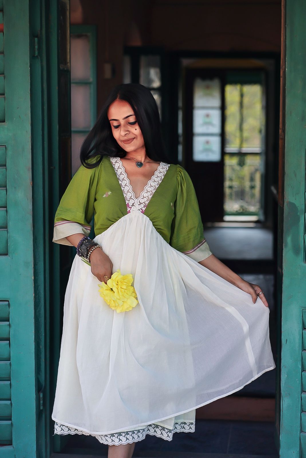 Whispers of Spring Cotton Dress