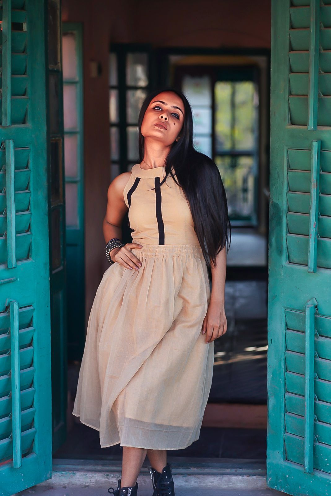 Beige The Beauty Cotton Dress