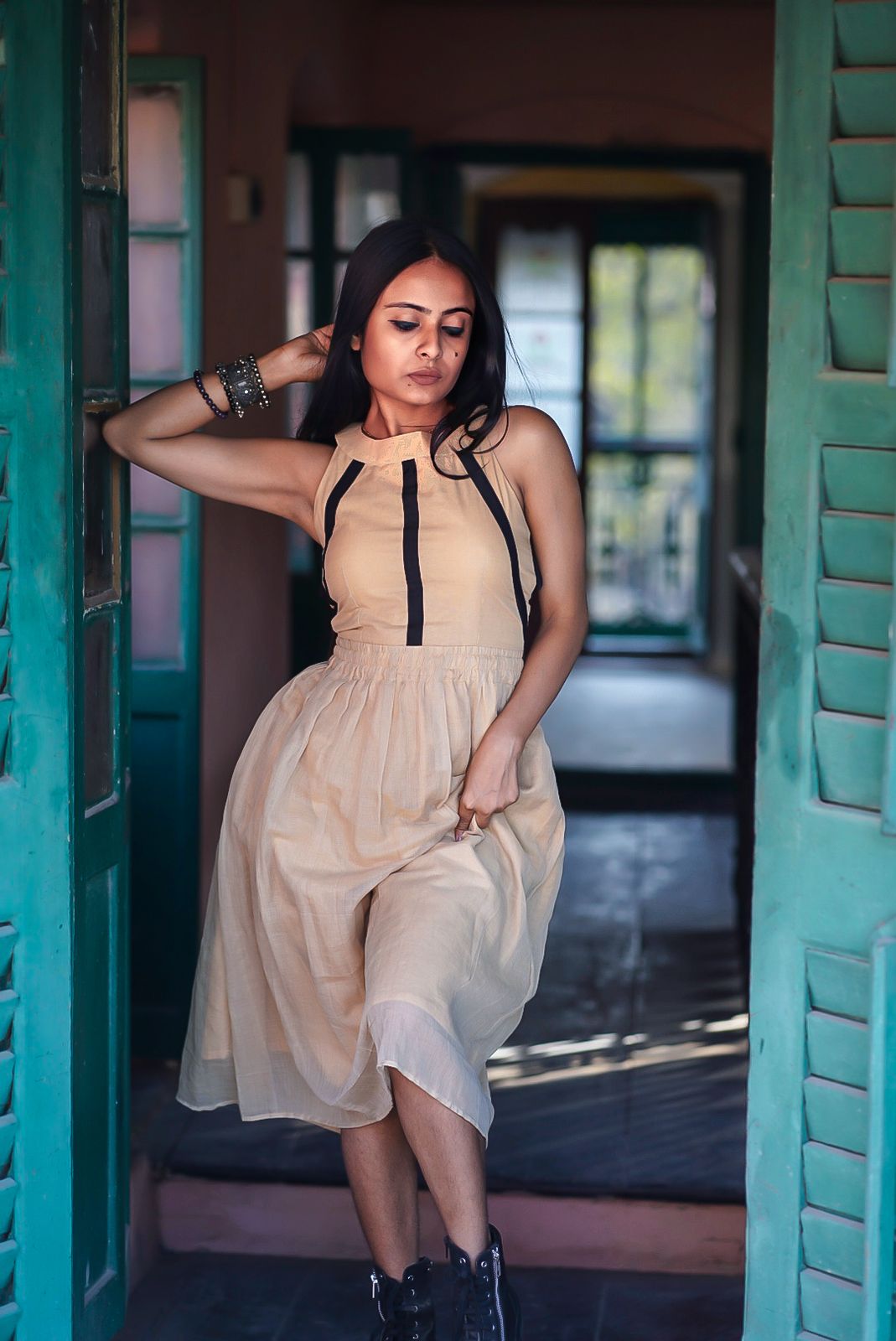 Beige The Beauty Cotton Dress