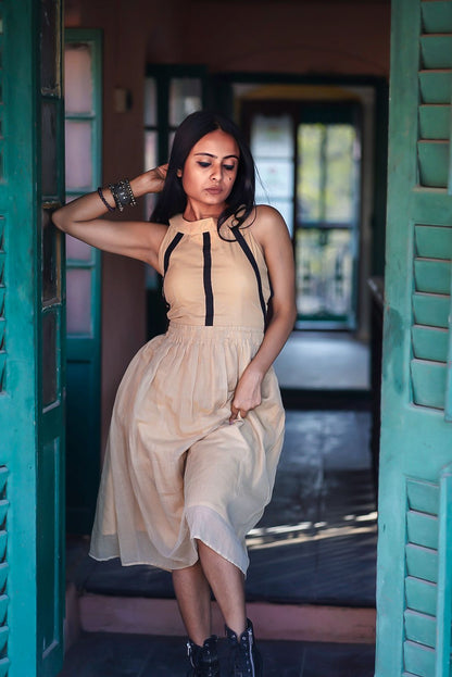 Beige The Beauty Cotton Dress