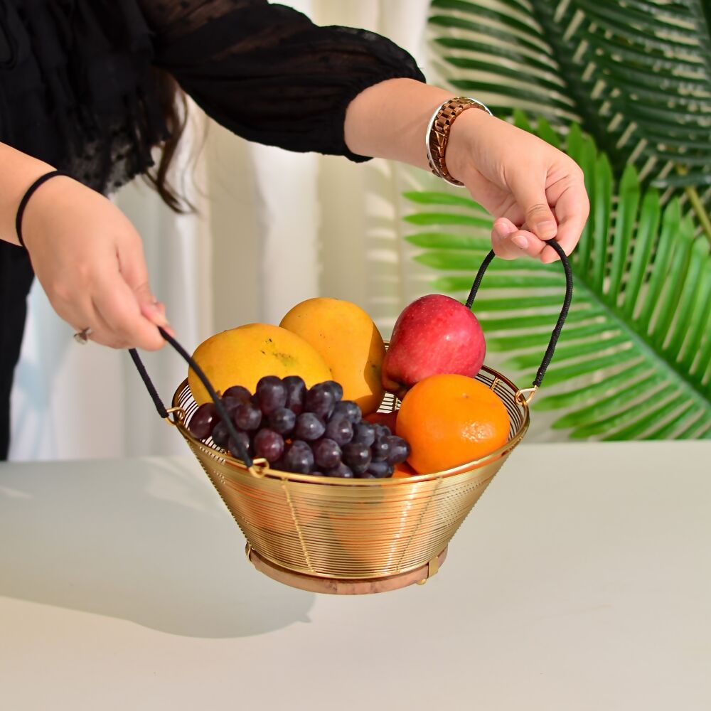 Fruit Basket| Bread Basket: Wood & Metal