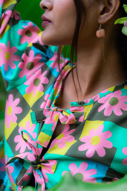 Take a Bow Summer of 69 Floral Cotton Top