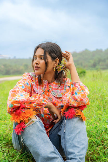 Picnic Date Sweet Child o Mine Cotton Collared Top