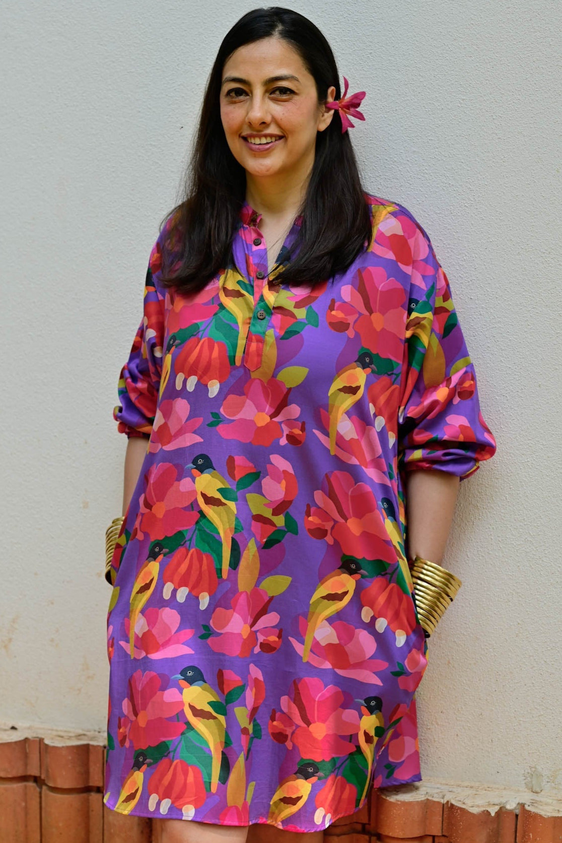 Goa Diaries Susegad Shirt Dress (Purple Haze)