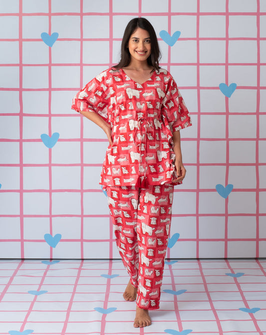 Woof Chill Jams Cotton Co-ord Set