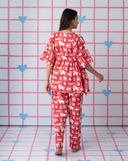 Woof Chill Jams Cotton Co-ord Set