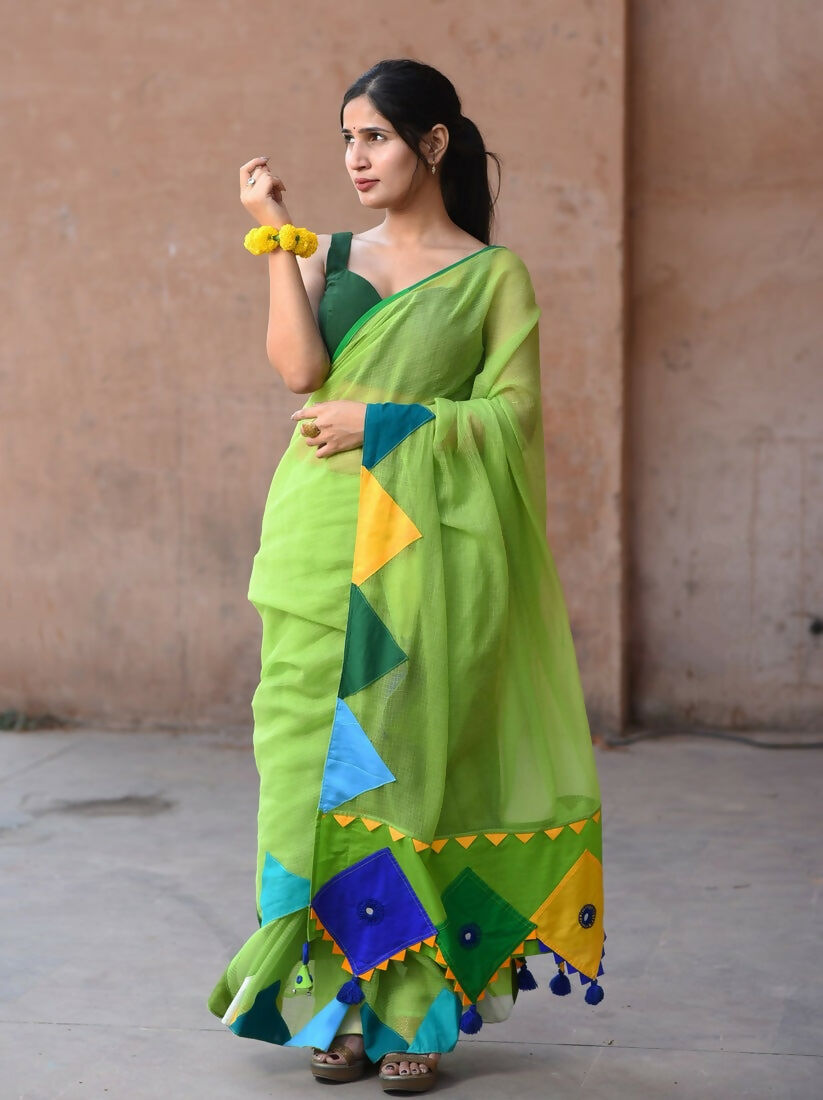 अंगूरी Light Green Saree