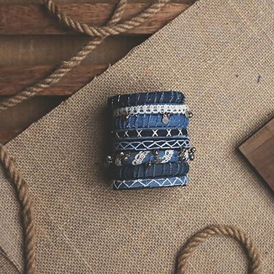 Harmony Denim Bangle Set