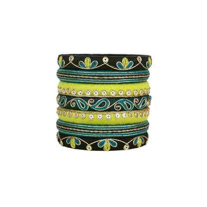 Kalaa Neon Green Bangle Set