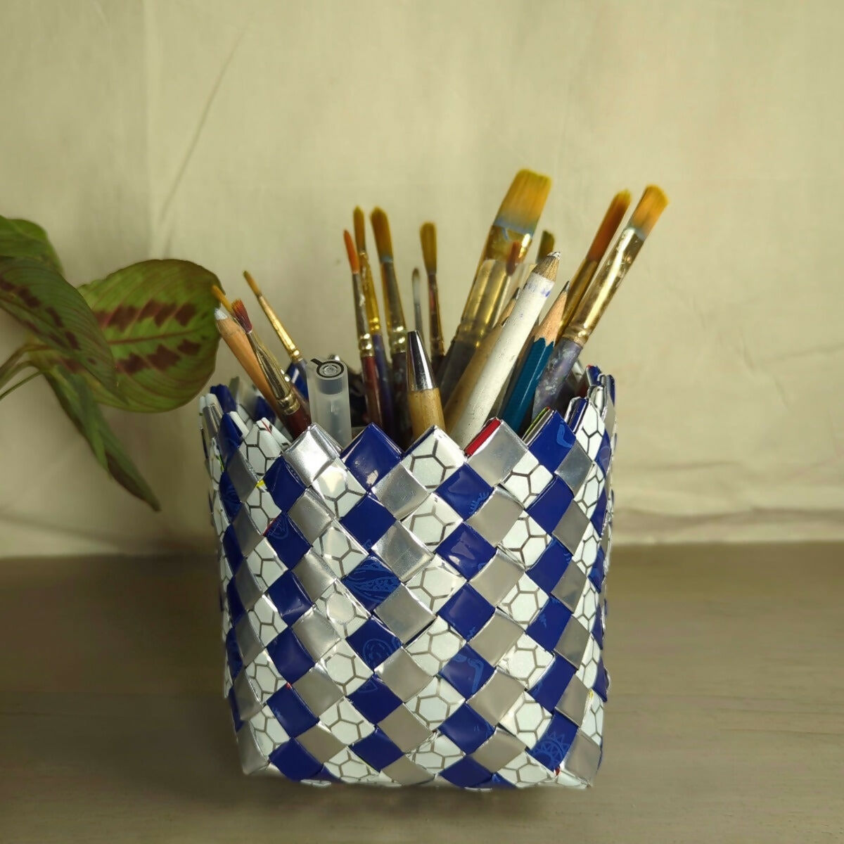 Upcycled Handwoven: Basketry Deco Storage Medium