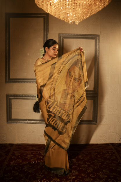 Umrao Jaan Gold Tissue Saree