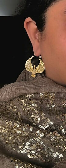 Falcon Brass Earrings