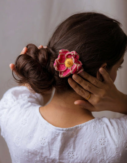 Hairstick ~ Shimmer Pink Lotus