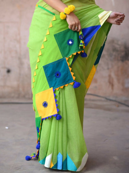 अंगूरी Light Green Saree