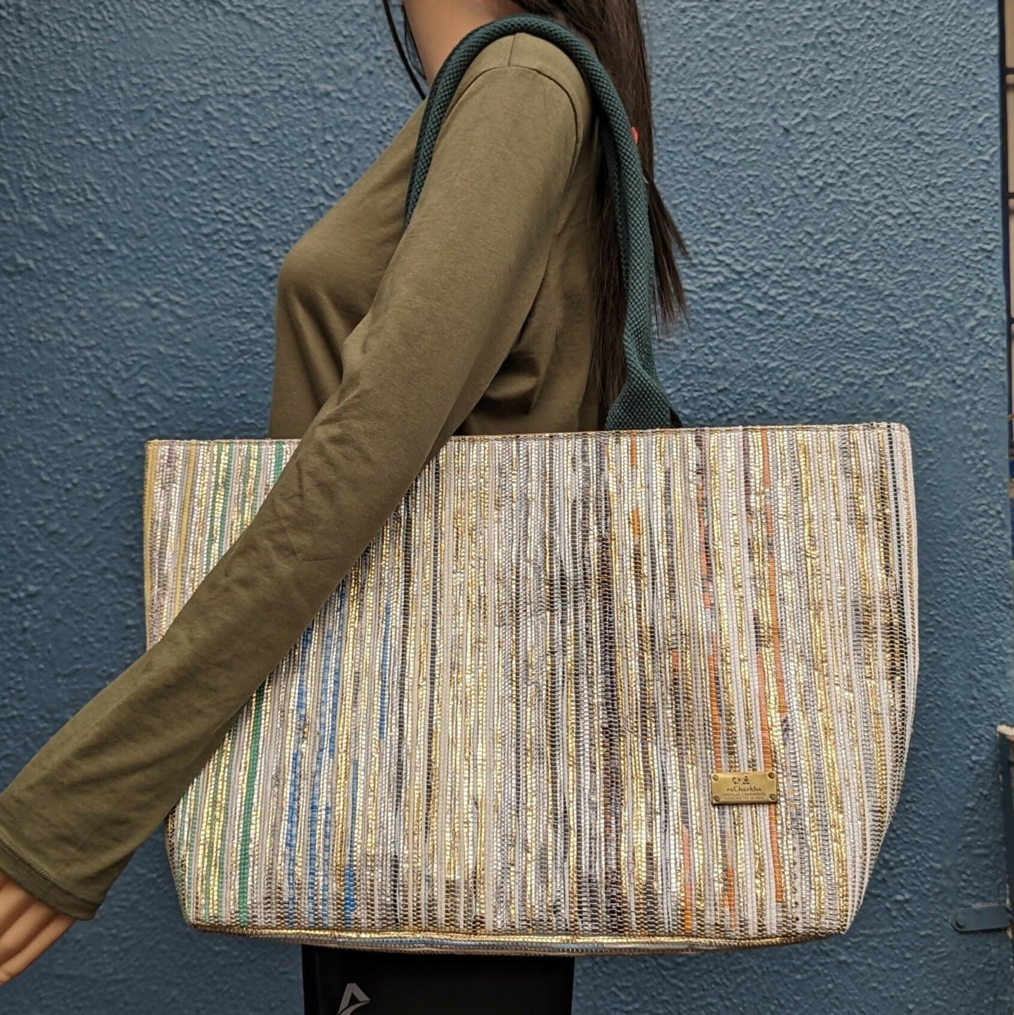 Upcycled Handwoven: The Office Tote